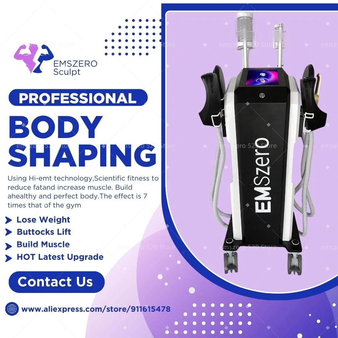 

2025 Newest EMSzero NEO 15Tesla 2in1 ROLLER Hi-emt Machine With 4 Pcs Neo Handles With Pelvic Stimulation Pads