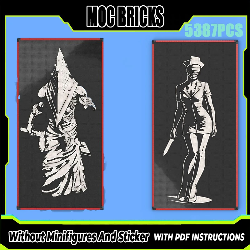 

Изысканная новая художественная модель строительного блока MOC, художественная рельефная технология персонажей ужасов, модульная детская игрушка, набор для сборки своими руками