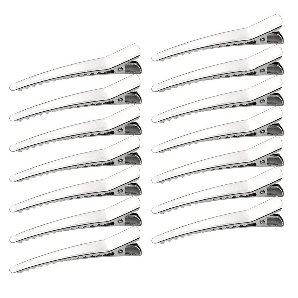 Pinzas para el pelo para niña y mujer, horquillas básicas de hierro de Color plateado de 2,5-6cm, pasadores hechos a mano con lazo, accesorios para el cabello, 50-30 Uds.