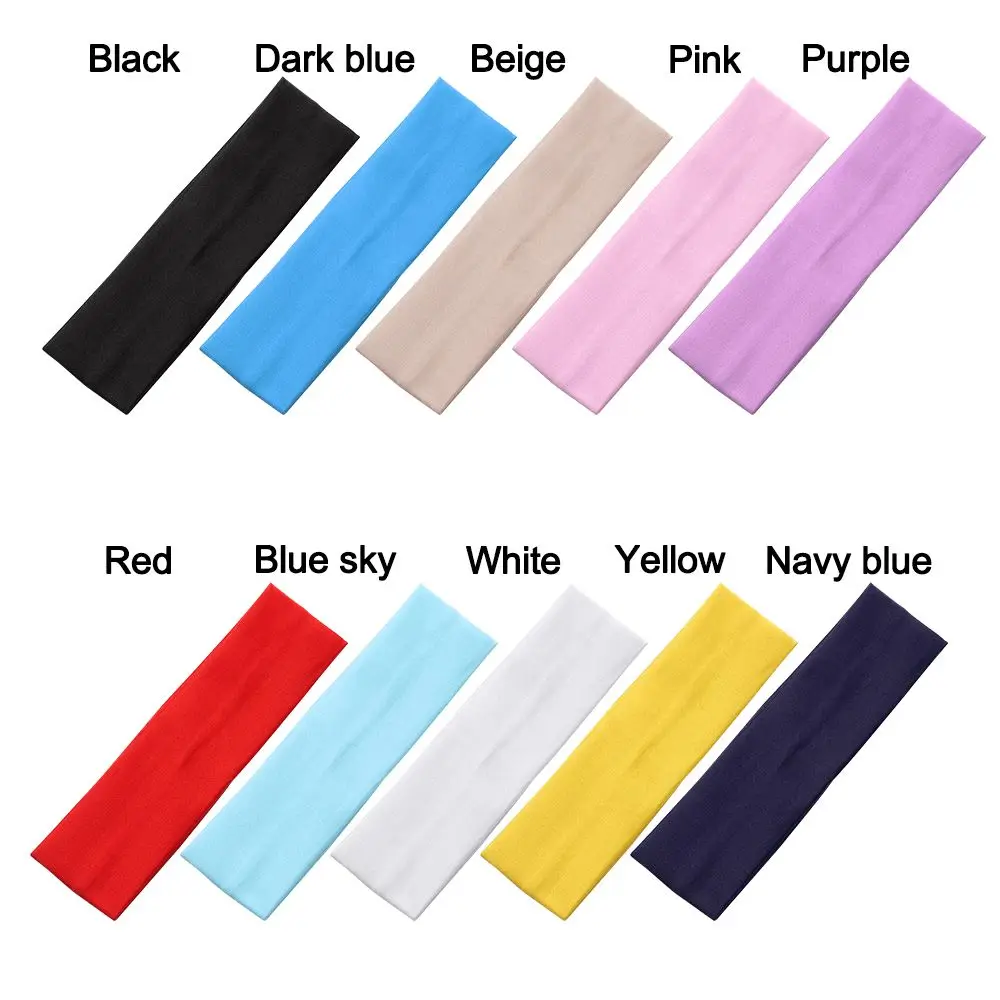 1PC Hair Accessories Fitness Yoga Headwear Elastic Yoga Hair Bands Solid Color Sports Headbands