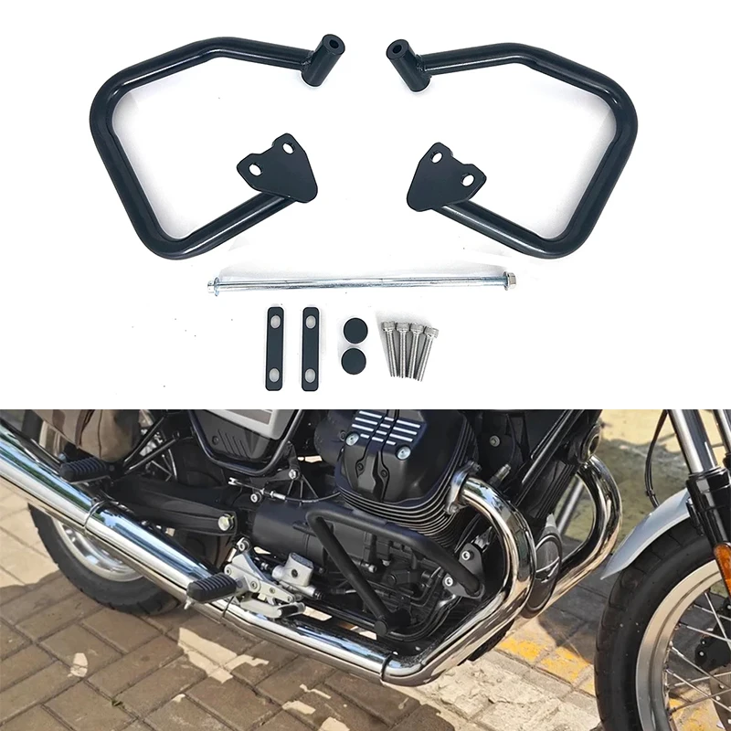 Engine Guard Protector Fit for Moto Guzzi V7 850 Stone/Special V9 Bobber 2021- Frame Cover Engine Hood Anti-collision Device