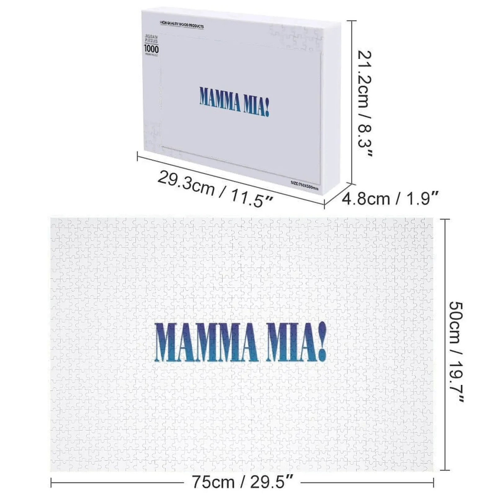 Mamma Mia Puzzle personnalisé pour enfants Puzzle en bois adulte