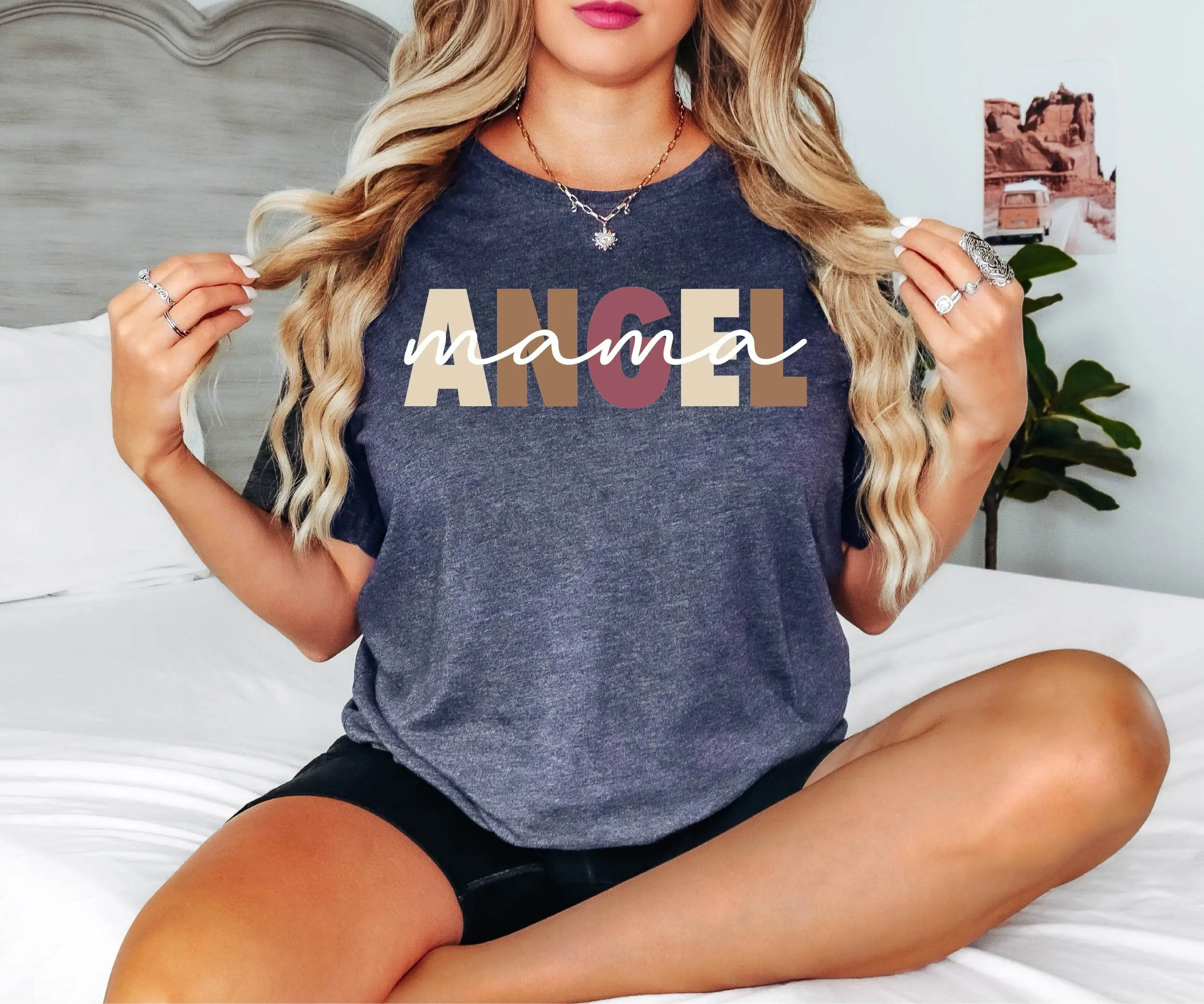 Angel Mama T Shirt For Mom Mother S Day Memorial Infant Loss Wife