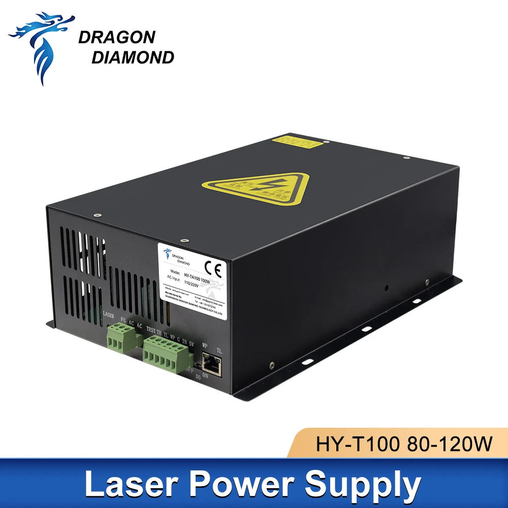 Original HY T100 Co2 Laser Power Supply 100-120W Laser Source For 80W 100W Co2 Laser Tube Laser Engraving Cutting Machine