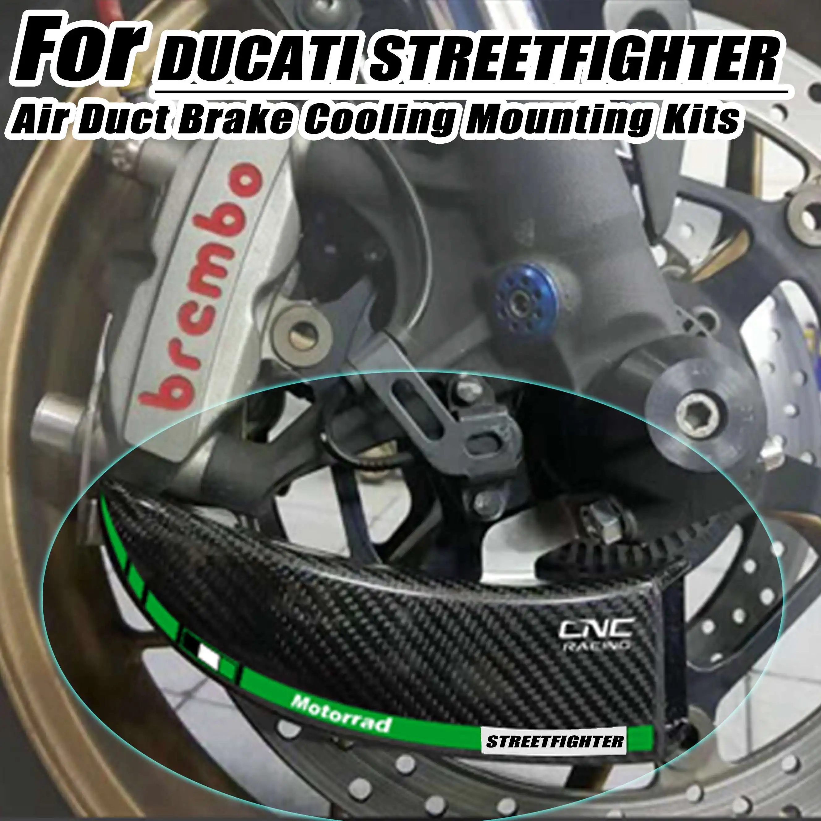 For DUCATI STREETFIGHTER 1098 2010 -2012 1098S 2010 -2012 Carbon Fiber Brake System Air Cooling Ducts Motorcycle Accessories