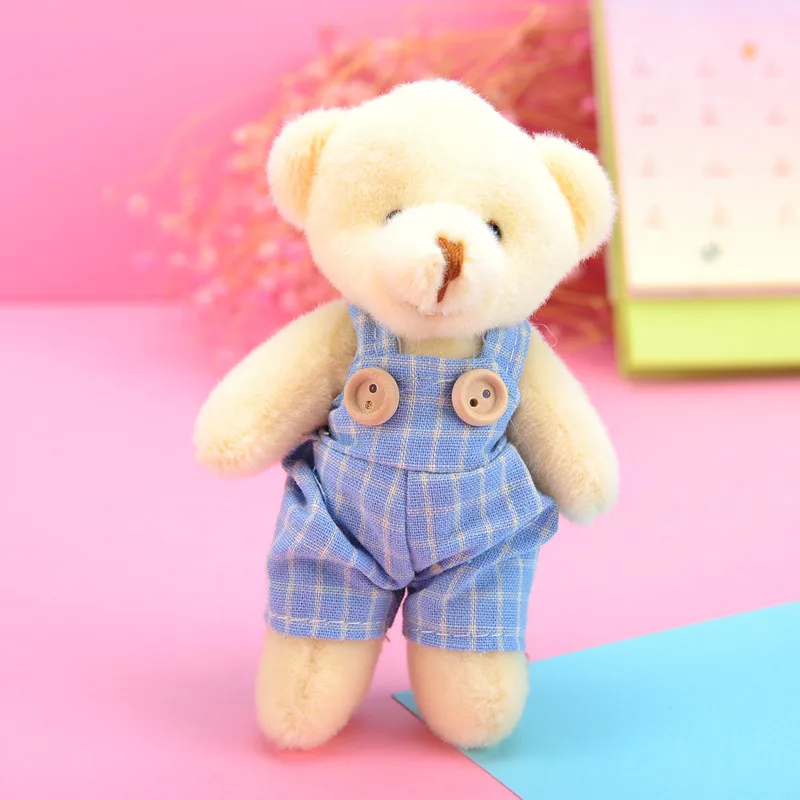 Fashion Cute Couple Teddy Bear Key Chain Woman Bag Keyring Men Car Keychain Girl Trinkets Wedding Toy Girl Party Gift K104 view 3