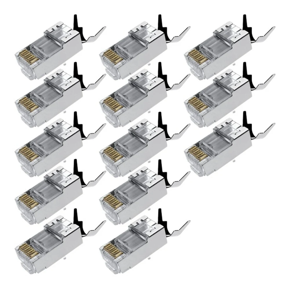 

20 шт. CAT7 металлический экранированный разъем RJ45 разъем кабеля Ethernet CAT 7 экранированный разъем RJ45