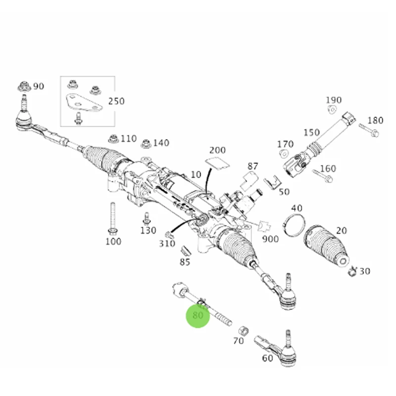 A2223307100 Left and right sides of the steering tie rod Me rc ed es Be nz F217 F222 S 500 63