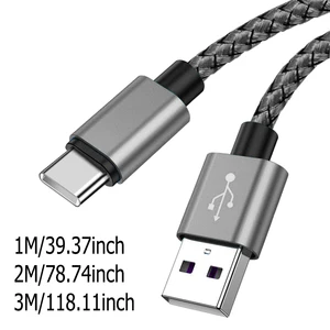 Kabel Pengisi Daya USB A ke Tipe C Pengisi Daya Cepat 2A Kabel Data Nilon 1M 2M 3M untuk Iphone Android Huawei Samsung Perangkat Pengisi Daya TypeC 12 penjualan terbaik tipe c ke usb a - №