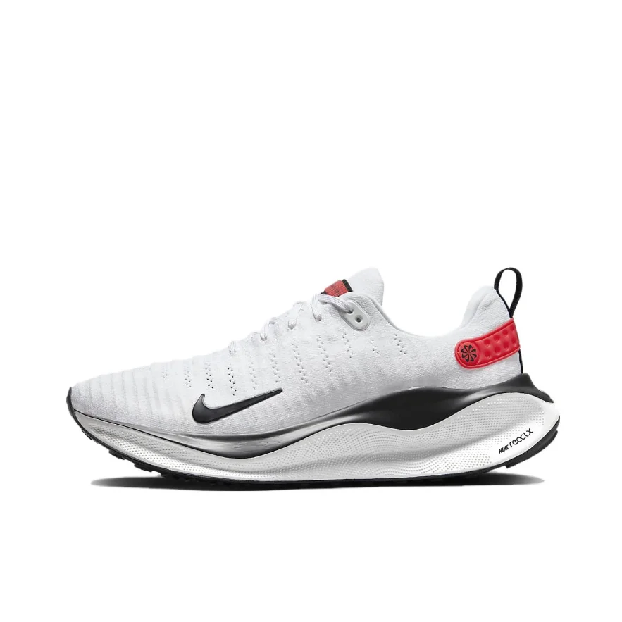 Nike White React Infinity Run FLyknit 4 Low Men's Lightweight Casual Running Shoes Comfortable Wearable Sneakers