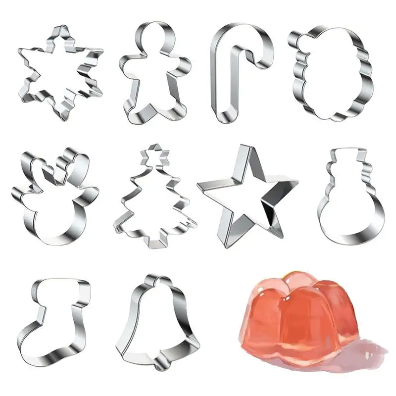 Cookie Cutter Set Star and Deer Cutters Molds Stainless Steel Baking and Shaping Cutters for Christmas DIYs Making Bread Biscuit