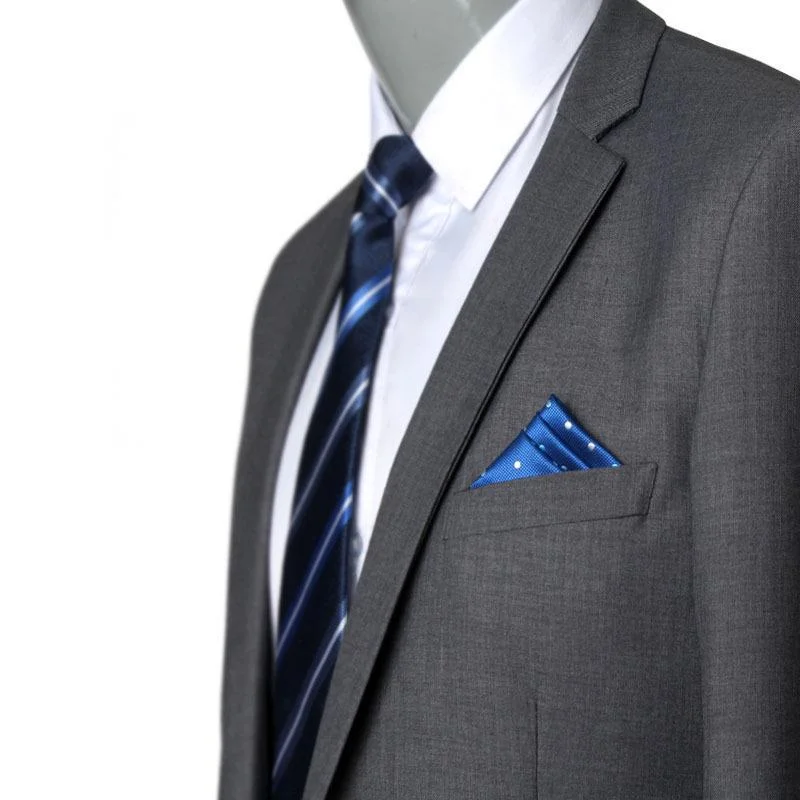 23cm Classic Polka Dot Men Pocket Square Formal Suit Handkerchief Groom Wedding Chest Scarf Black Red Blue Green Polyester Hanky