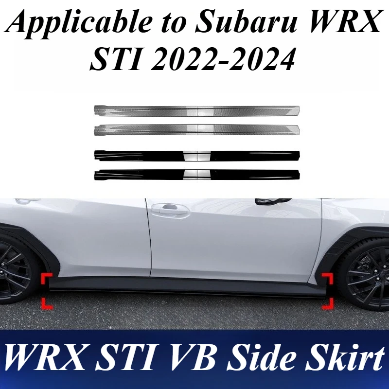 

For Subaru WRX VB 2022-2024 Side Skirts Steps Body Kit Polypropylene Aero Kits Exterior Styling Upgrade Car Accessories Parts