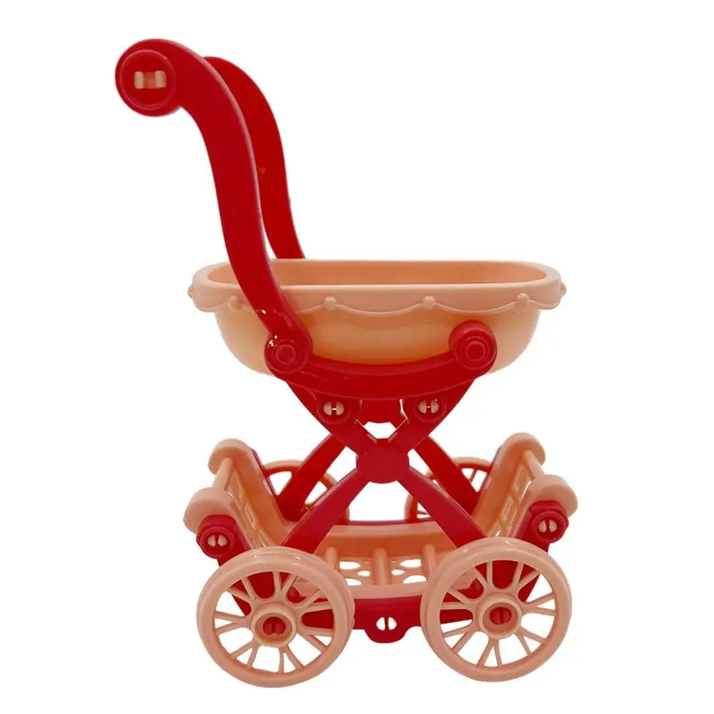 Shopping Cart Stroller Model Toys Simulated Plastic Doll Accessories Shopping Cart for Ornament