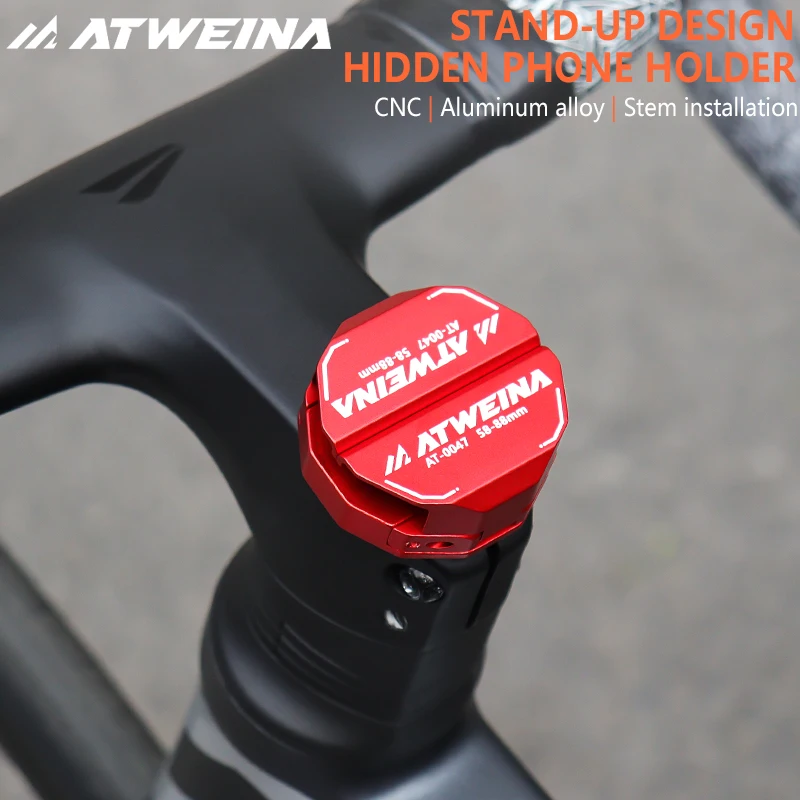AliExpress NONE ATWEINA Aluminum Alloy Bicycle Headset Cover Phone Holder CNC Integrated Molding Road Bike Rotatable Handlebar Phone Holder