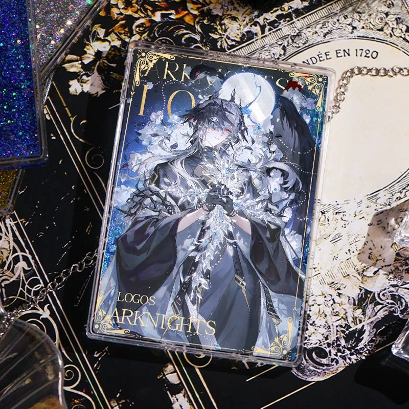 

Game Anime Arknights Cosplay Logos Cartoon Acrylic Flowing Sand Mahjong Ornament Gifts