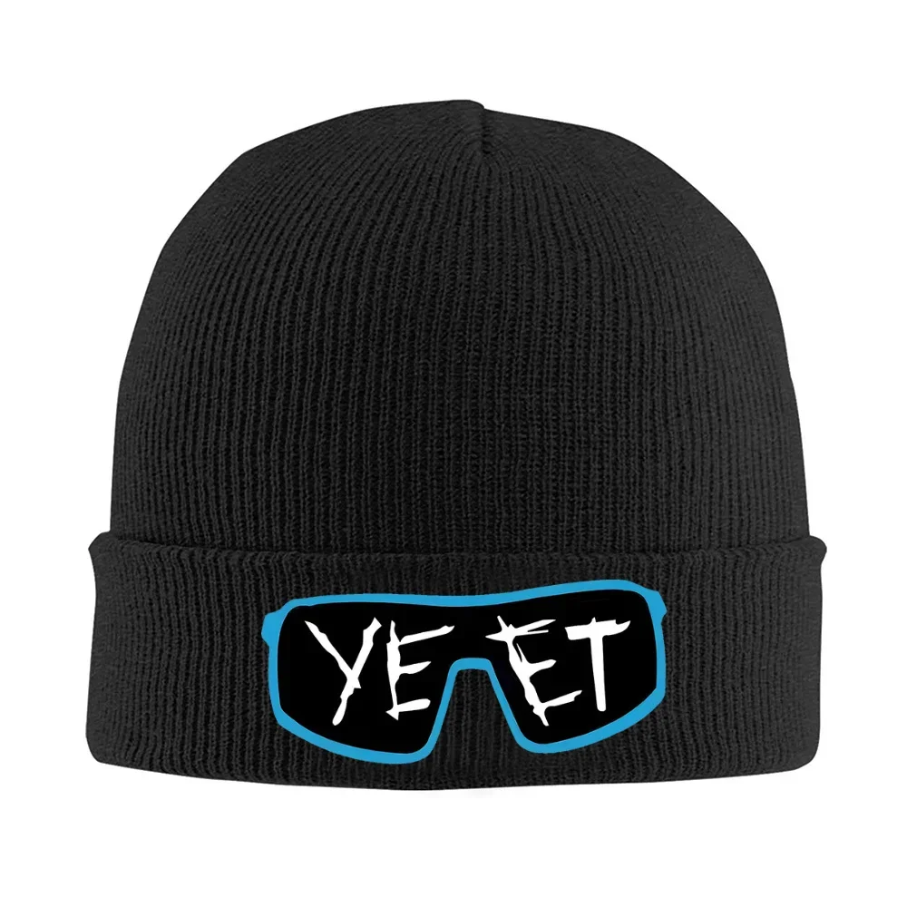 2026 YEET Sunglasses Cool Design Black Frame Men Women Unisex Knitted Hat Beanie Pullover Cap Winter Thermal Warm Christmas Outd