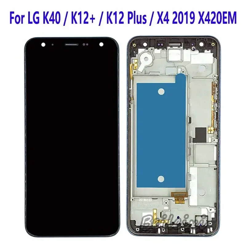 For LG K40 K12+ K12 Plus X4 2019 X420N X420TM X420EM X420BMW X420HM X420AS X420EMW LCD Display Touch Screen Digitizer Assembly