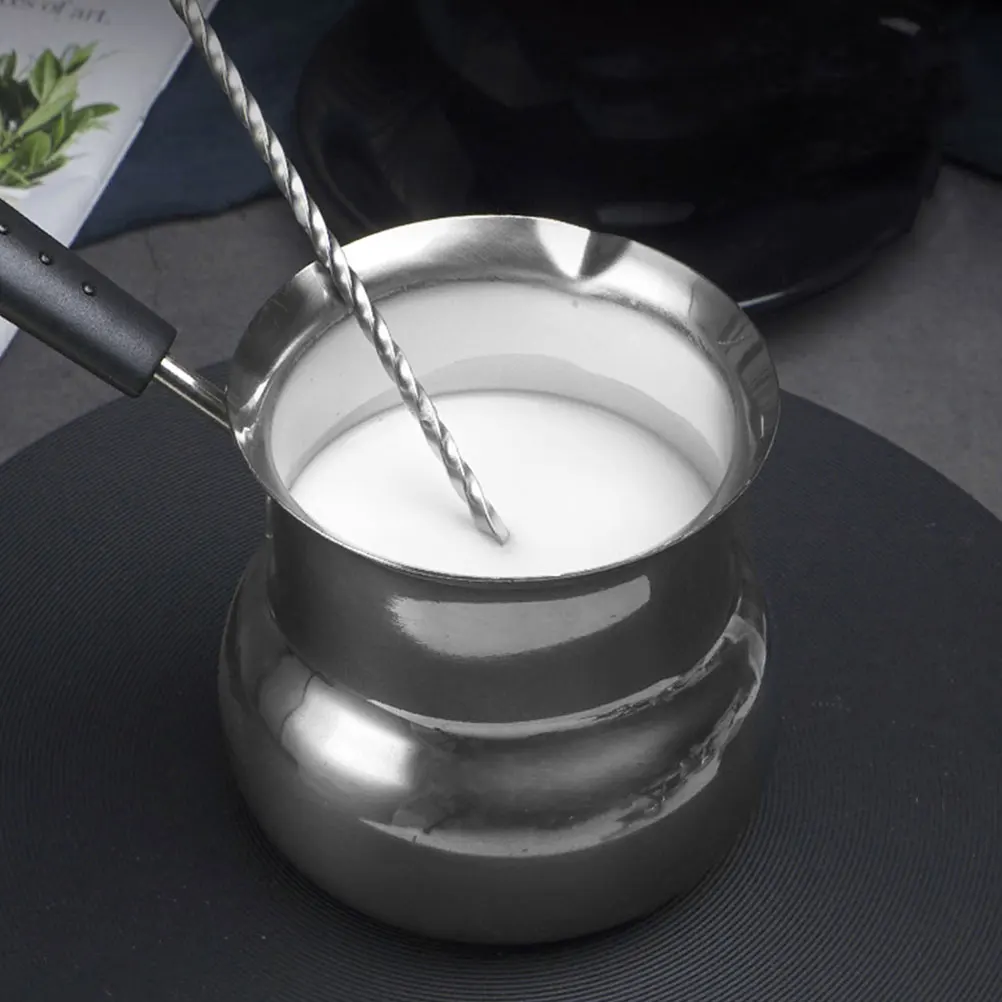 

Stainless Steel Milk Pot 2L Soup Pot For Stovetop Cooking Kitchen Heating Deep Fry Pan Butter Warmer Multi-Function