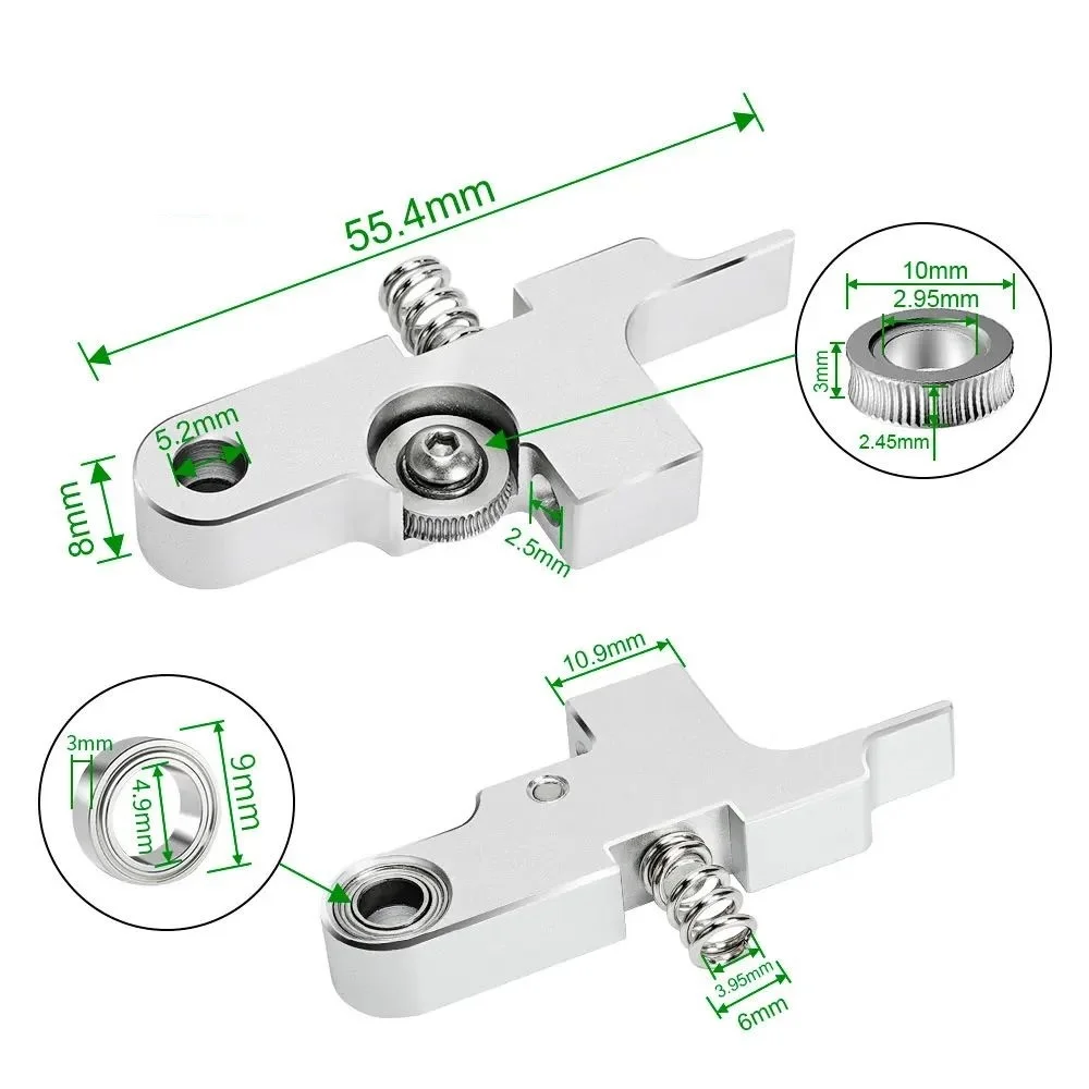 ES-3D Printer Parts Upgraded Titan Aero Extruder Idler Arm/All Metal Upgraded Extruder Gear For Artillery Genius Sidewinder X1