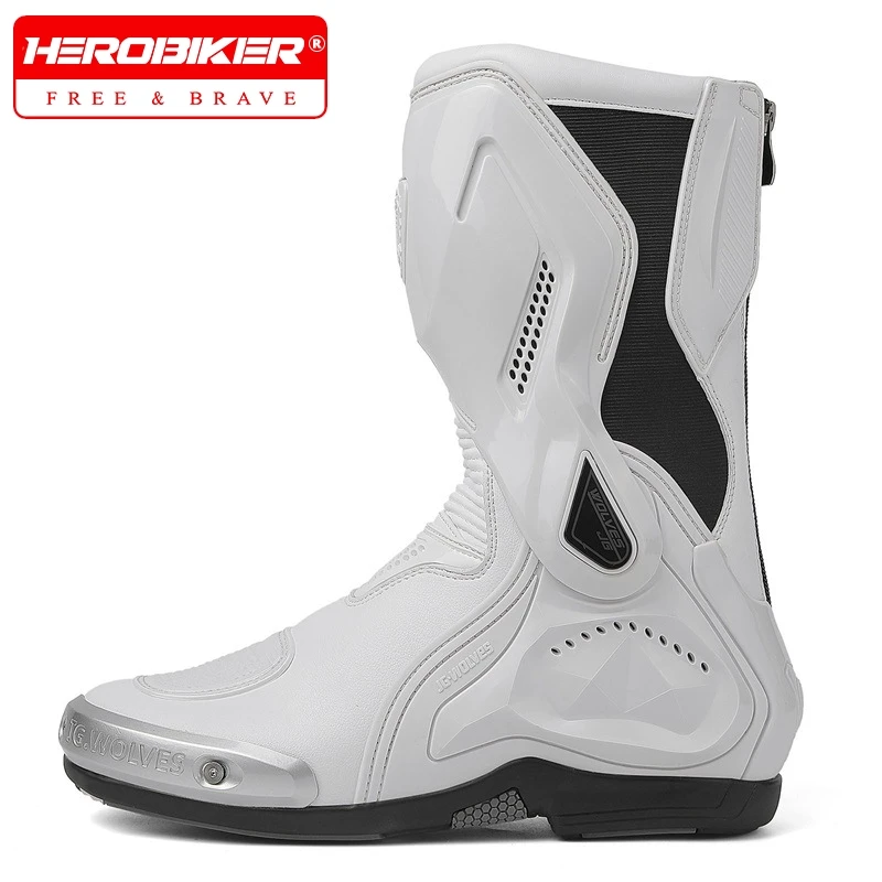 

Men Motorcycle Boots Fall Prevention Motorcycle Riding Shoes Crashproof Motorbike Shoes Consolidate Stability Knight Shoes