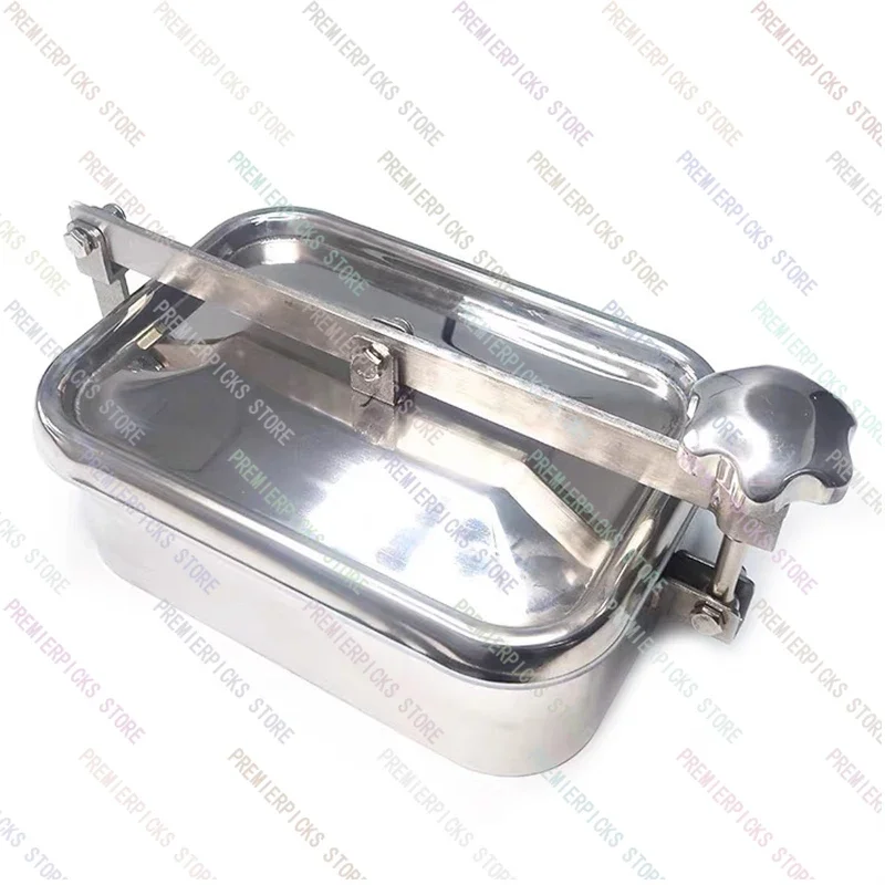 

304/316 Stainless Steel Square Hand Hole Manhole Door Feeding Port Sanitary Grade Cover Normal Pressure Rectangular