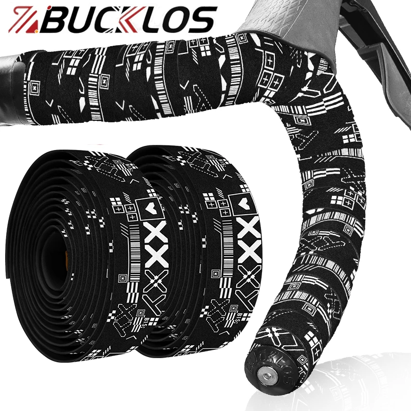 BUCKLOS Road Bicycle Handlebar Tapes Soft Comfortable Bike Drop Bar Wrap PU EVA Waterproof Cycling Handlebar Tape Bicycle Parts