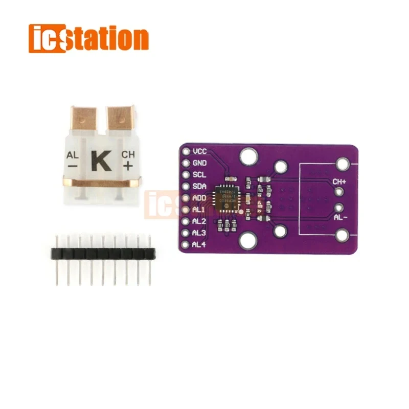 

MCP9600 Модуль преобразователя термопары K/T/J Преобразователь ЭДС Преобразование электромобильной температуры с компенсацией холодного соединения