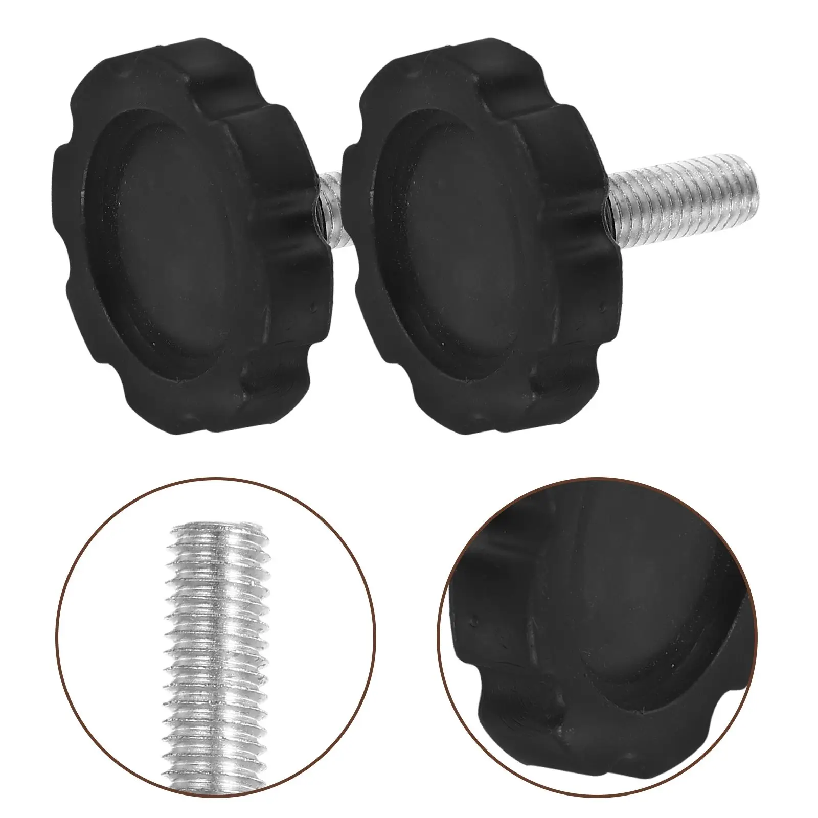 2 Pcs Electric Car Parasol Outdoor Umbrella Wedge Screws Patio Steel Base Insert