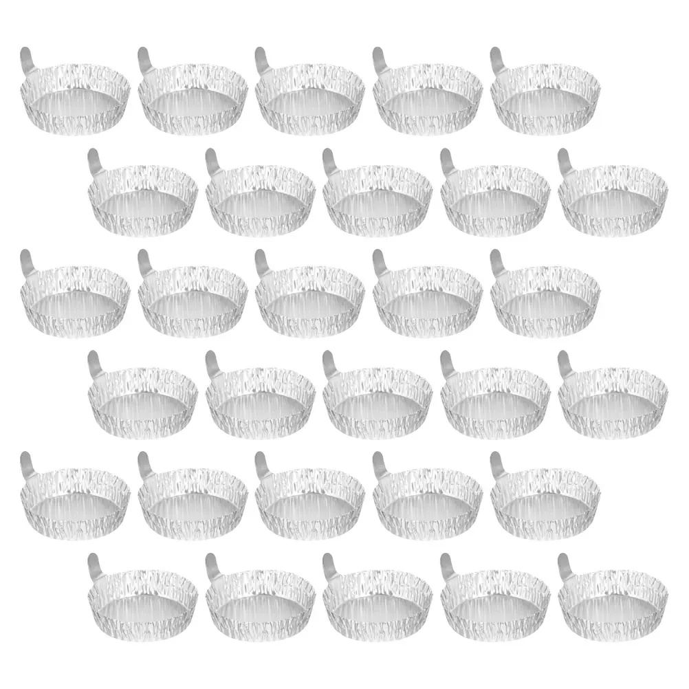 

30pcs Aluminum Foil Weighing Dish Handle Precision Lab Scale Boat Powder Liquid Reusable Sample Plate Stainless Steel