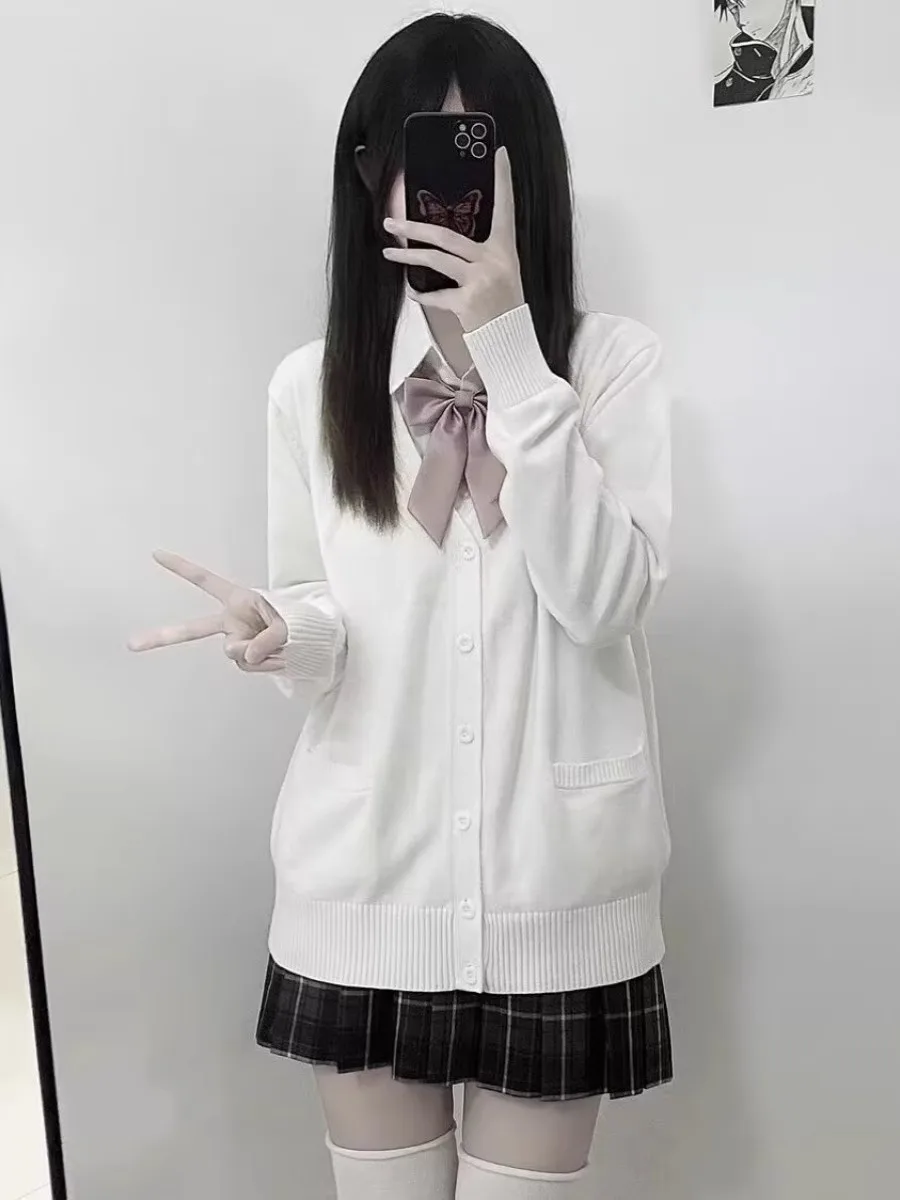 White cardigan
