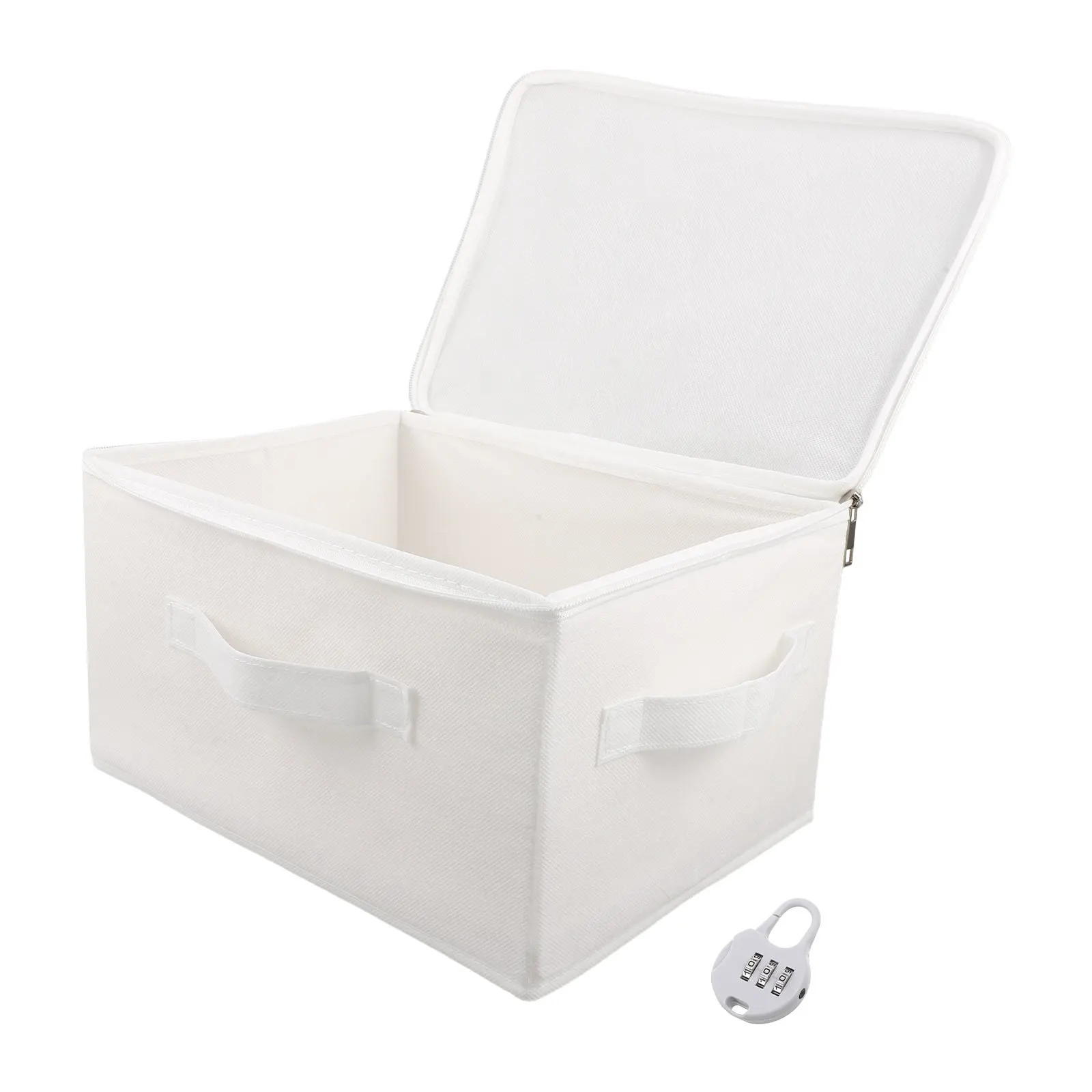 Discreet Lockable Storage Bag 12.6x9.45x7.1in Private Storage Box with Combination Lock Zipper Lid Privacy Organizer for Clothes