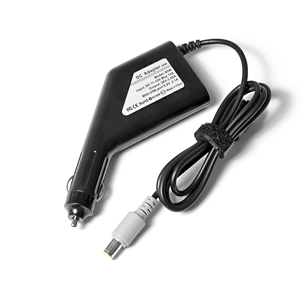 20V 3.25A Laptop Car Dc Adapter Charger Power Supply for Lenovo Thinkpad X200 X201 X220 X230 X300 X301 X300s 5V 2.1A USB Charger