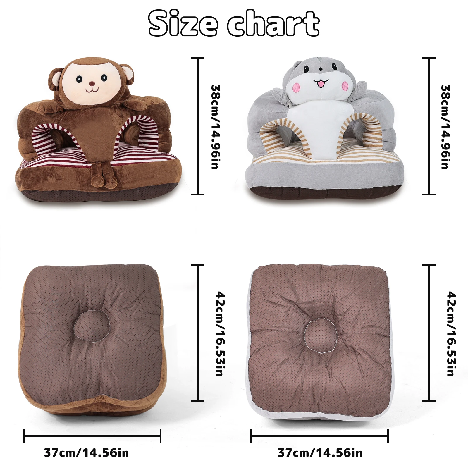Baby Sitting Chair 0-36 Months Children Sofa with Non-Slip Base Infant Training Seat for Learning Posture Christmas Gifts