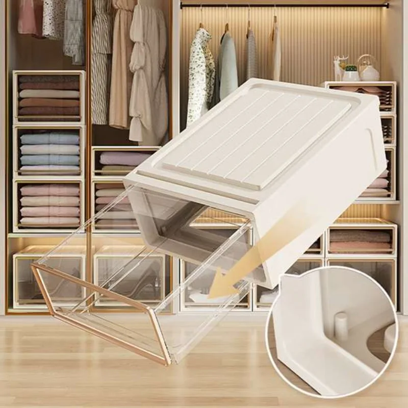 2026 New Multi-Functional Drawer Stackable Storage Box - Clothes Shoes Cosmetics Jewelry Underwear Home Organizer