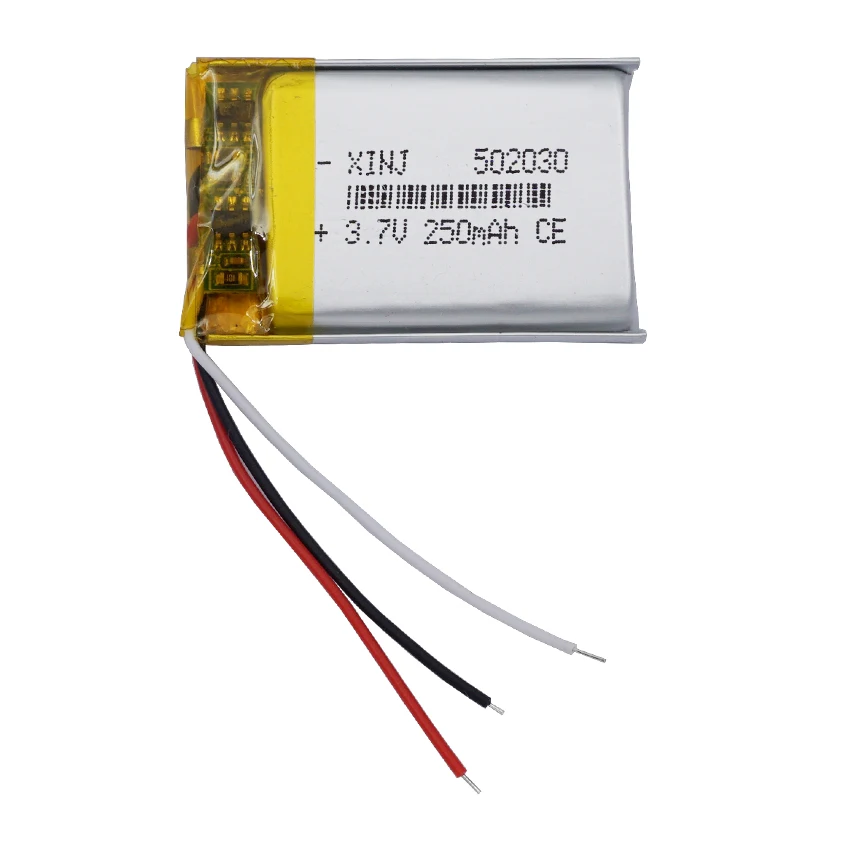 بطارية بديلة من بوليمر Li-po قابلة لإعادة الشحن ، ثيرمستور NTC ، 3 أسلاك لكاميرا GPS ، قابس 3Pin ، أو ، أو V ، أو V ، 0.925Wh