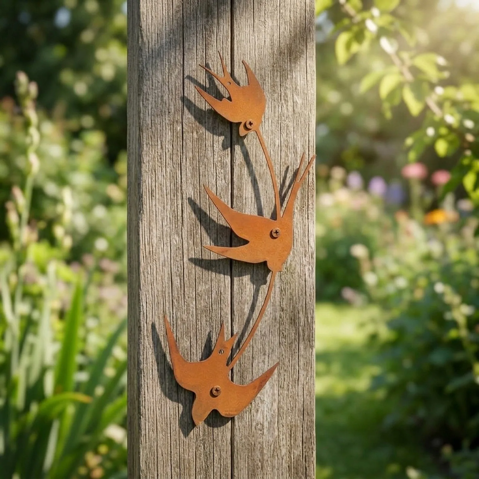 Outdoor Fence Ornament Swallow Wall Art Porch Decoration As Shown In The Picture Weathered Finish Farmhouse Style