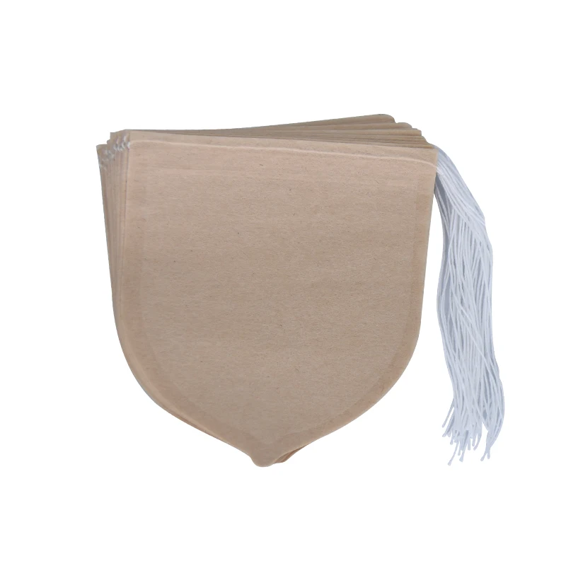 Milieuvriendelijke 1000 stuks 83×95MM waterdruppelvormige theefilters met trekkoorden - voedselveilige papieren zakken voor losse thee en mokbrouwen