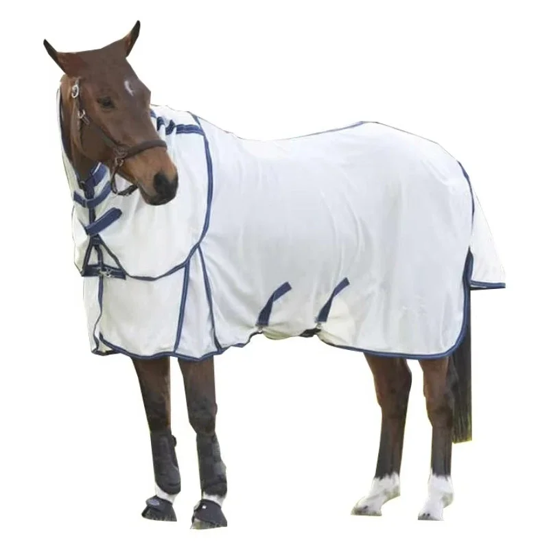 Gray Equestrian Summer Mesh Horse Fly Sheet Breathable Light Design Ideal For Outdoor Use And Warm Daily Weather Premium Rug