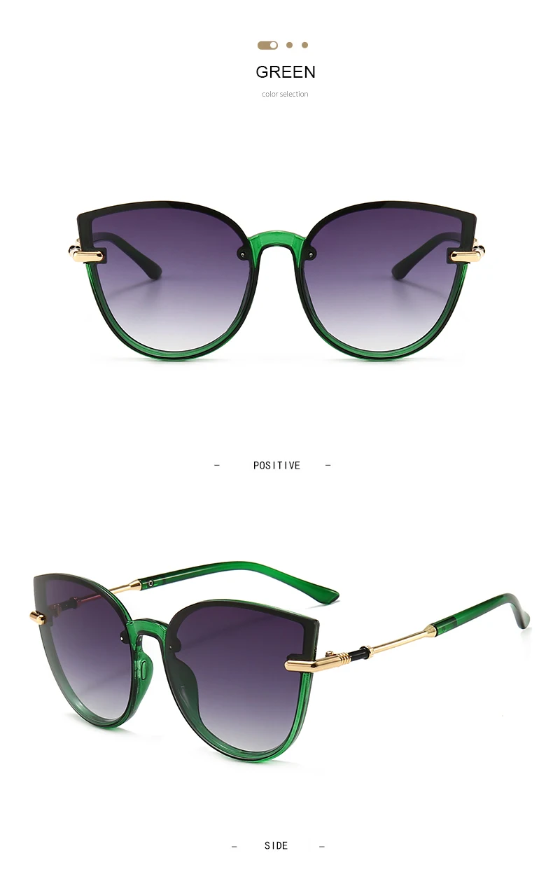 Neuer Modetrend Personalisierte Sonnenbrille mit Großem Rahmen Internet-Berühmtheit Instagram Damen-Sonnenbrille 6044 – Detail 7