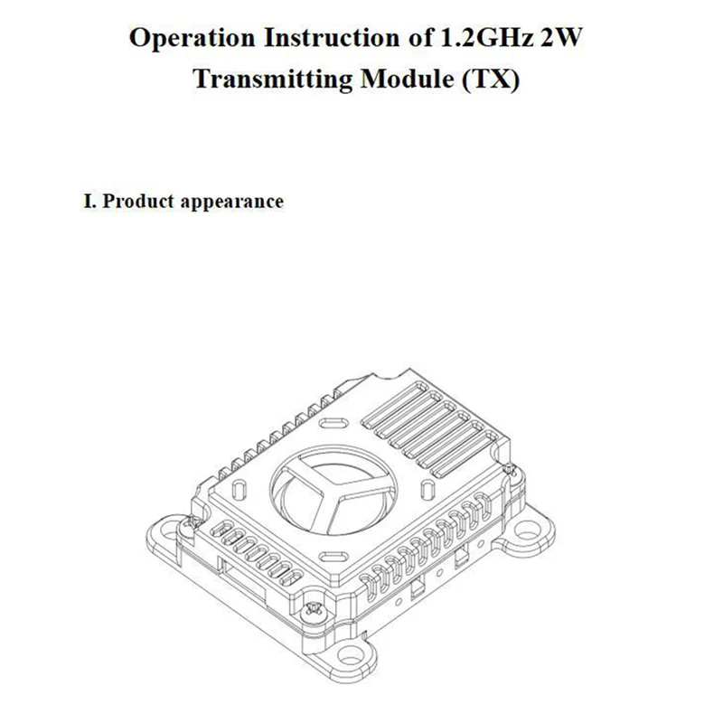 

SUNRI-1.2G 1.3Ghz 2W VTX Video Transmitter 1060Mhz-1380Mhz Support 2-8S Battery Input For FPV Racing Drone Long Range