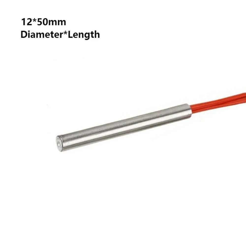 Diameter 6/8/10/12mm Electric Heating Tube Molds Single Head Stainless Steel Single Head Mold Dry Burning 60/80/120/150/200/250W