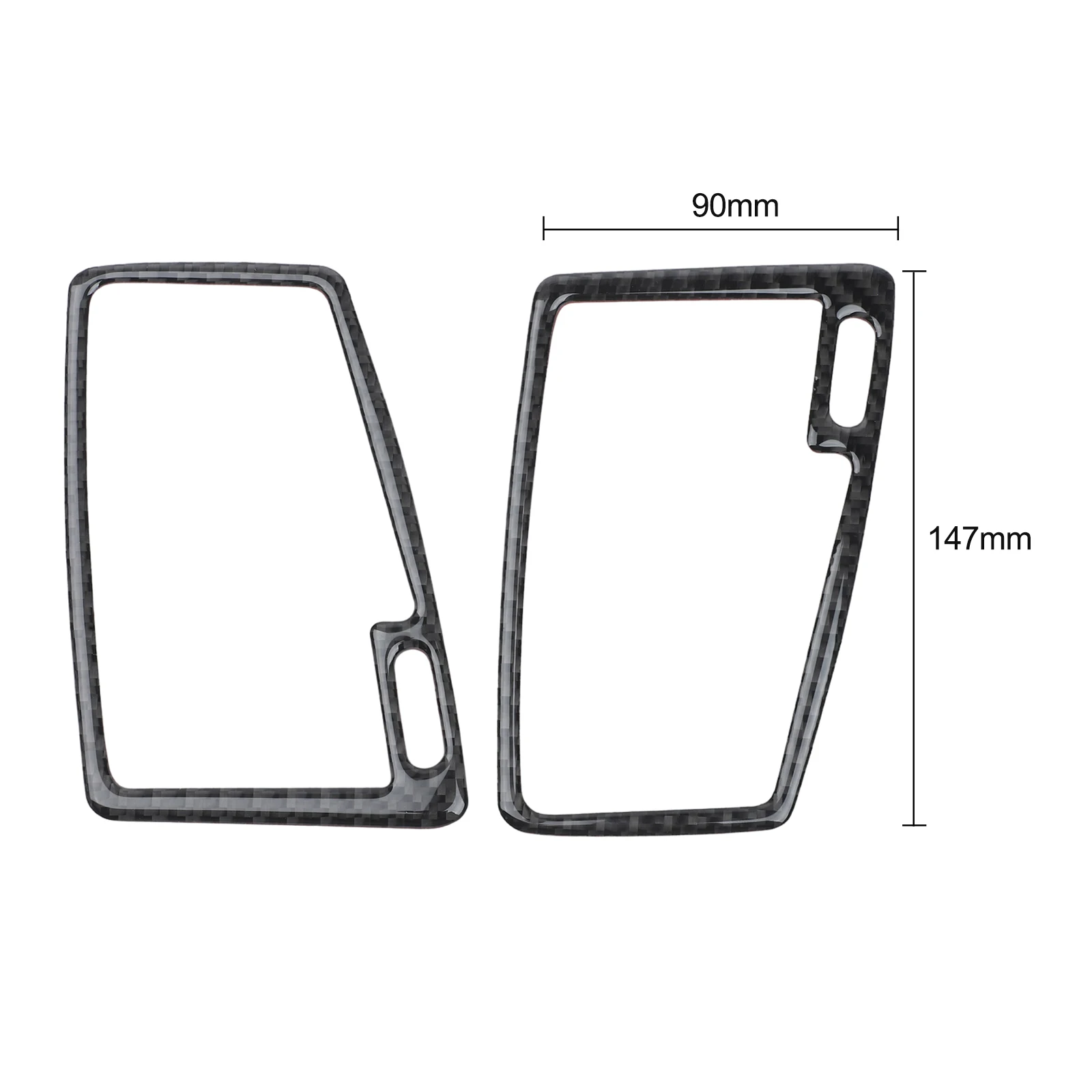 2pcs Air Outlet Vent Trim for Volvo For XC90 2003 2014 Silver Console L and R Carbon Fiber Epoxy Simple Installation