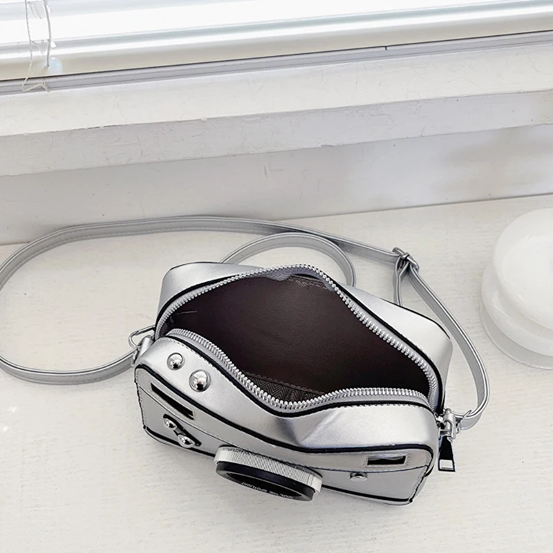 Damen-Kameratasche, stilvolle Umhängetasche, kleine quadratische modische Pu-Ledertasche für den Alltag im Freien, Reisen, Dating