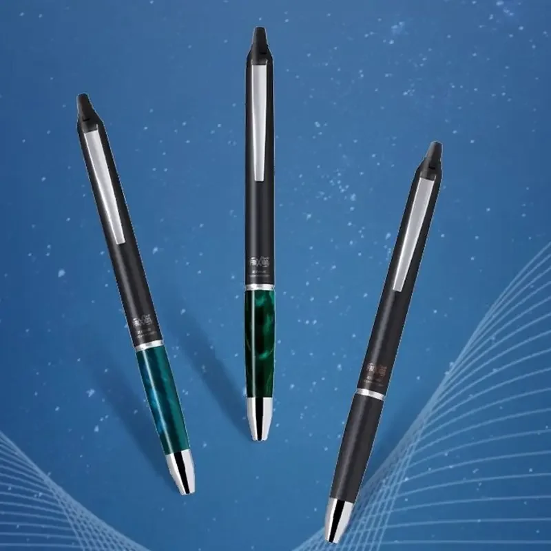 New Original Pilot Japan High-end Friction Press Ballpoint Pen Frixion Ball Knock Zone Black LFBKZ-2SEF-B Business Writing G view 6