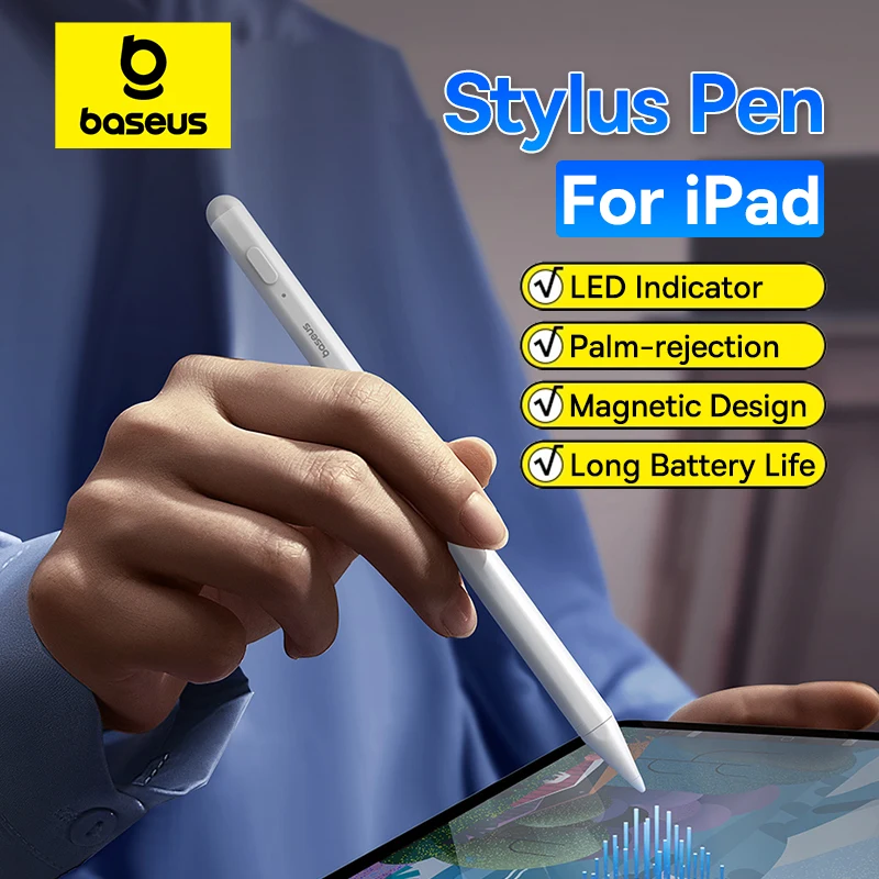 �y�Z�[�����zBaseus�X�^�C���X�y���iApple Pencil�Ή��jLED�o�b�e���[�C���W�P�[�^�[�t���A�t���X�N���[���p�[�����W�F�N�V�����@�\���ڃ^�b�`�y���iiPad Pro�AAir�AMini�Ή��j