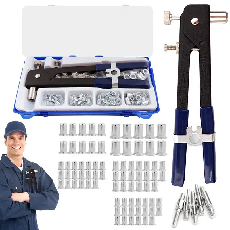 Professional Rivet Nut Setter Kit Hand Rivet Tool Kit Rivnut Assortment Tool Kit Professional Nutsert Tool Kit Rivnut Setting