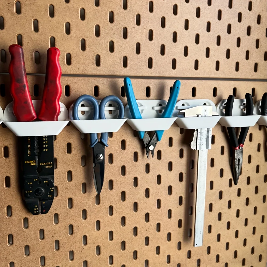 Double Layer Tool Stand Holder Organizer for Scissors,Wrench,Caliper,Compatible with Pegboard,for Garage,Workbench, Shed Storage