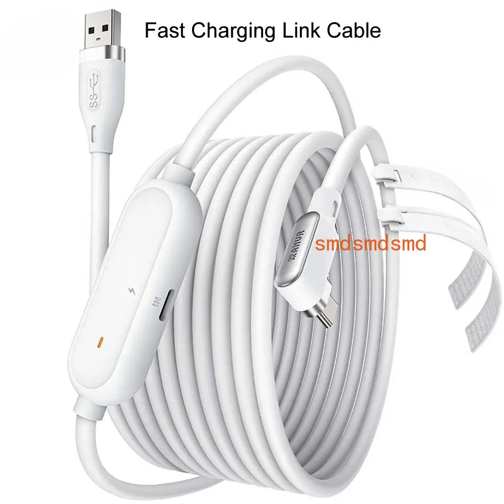 18W Rechargeable Link Cable for Quest 3/3S /2 /Pro Fast Charging Type-C USB Cables for Pico4 /Ultra Compatible PC /SteamVR