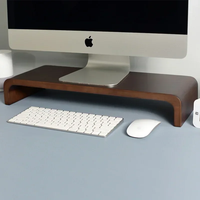Solid Wood Neck Protection Computer Desk Display Stand Raised Screen Desktop Shelf Ergonomic Organizer for Office Desks